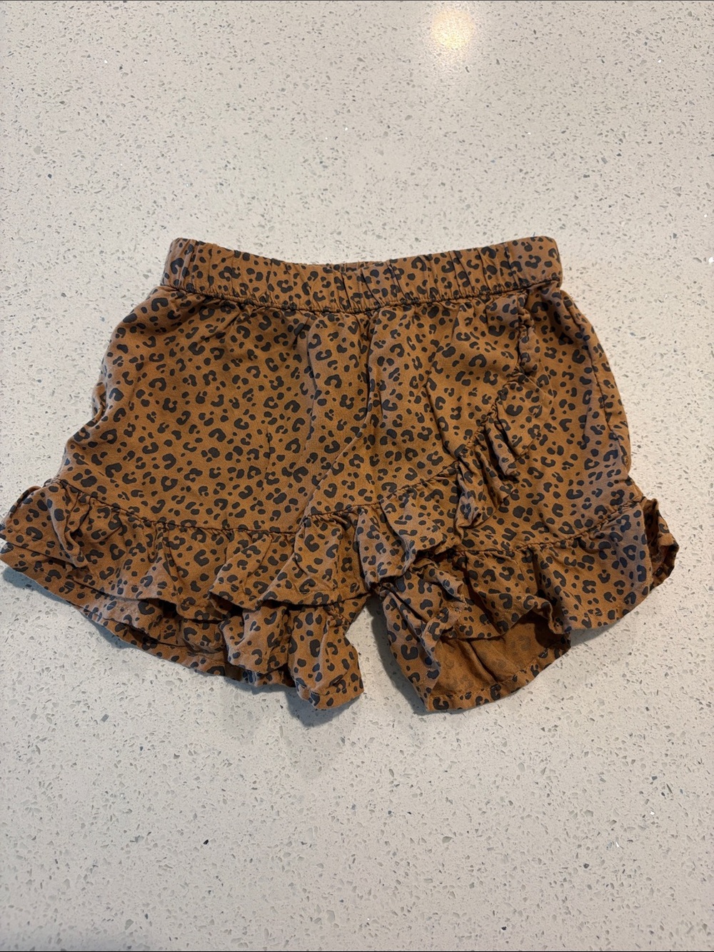 Jumping Beans Leopard Print Ruffle Skort- Shorts 12 months